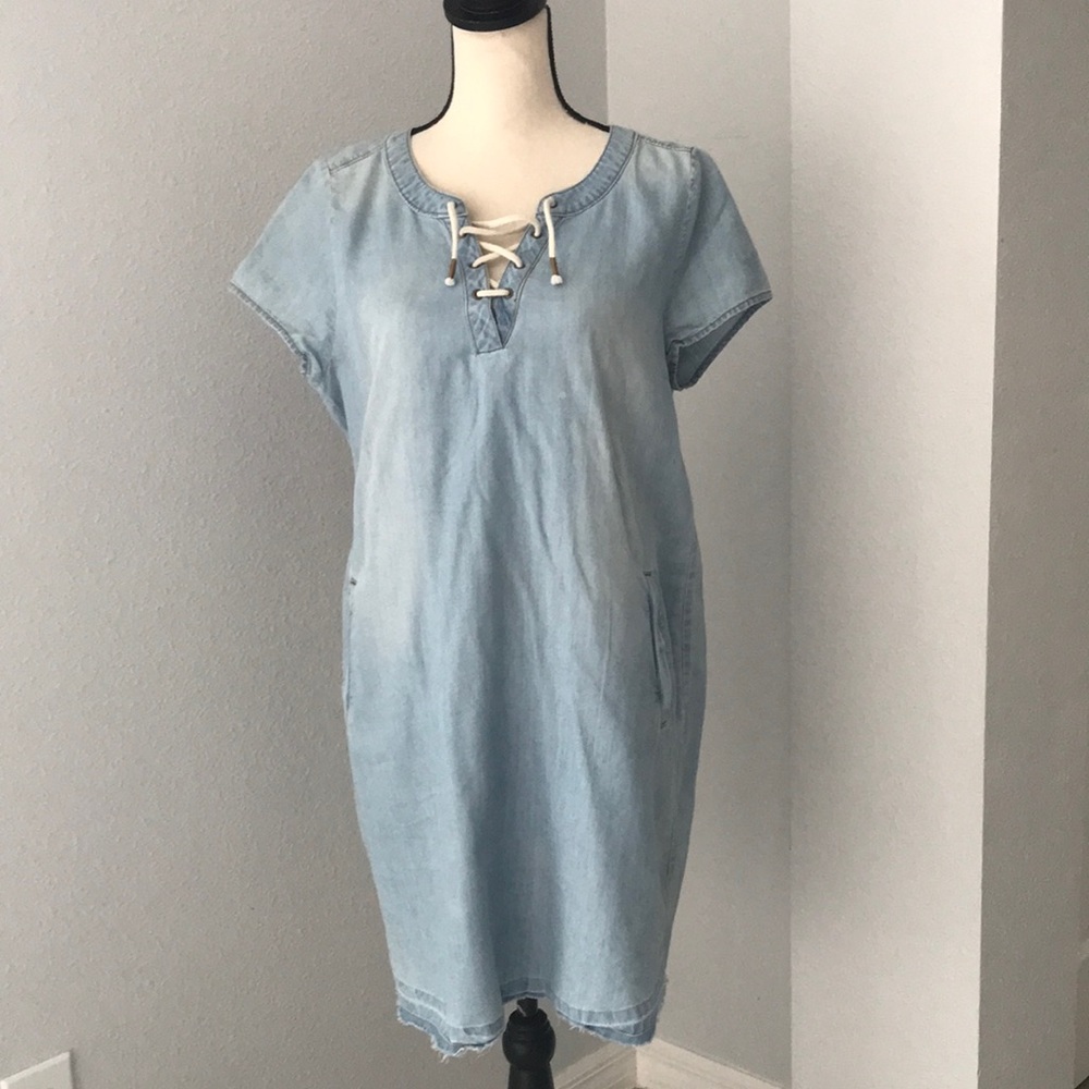 SONOMA Women light wash denim or chambray tunic dress | M